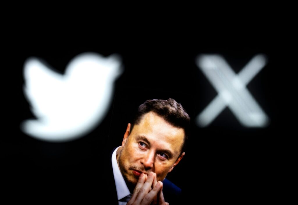 Elon Musk Changes Twitter Bird Logo To X, Warsaw, Poland 23 Jul 2023