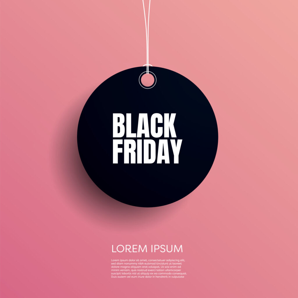 Black,Friday,Vector,Banner,Or,Poster,With,Modern,Dark,3d