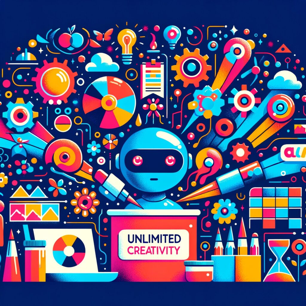 Flat,Design,Vector style,Image,Of,Unlimited,Creativity,From,Ai