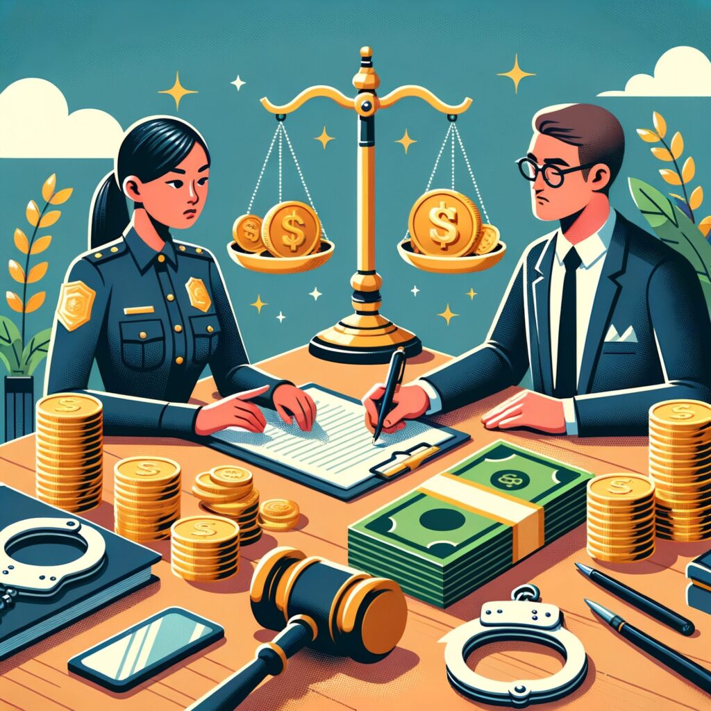 Flat,Design,Vector style,Image,Of,Money,And,Law,Enforcement