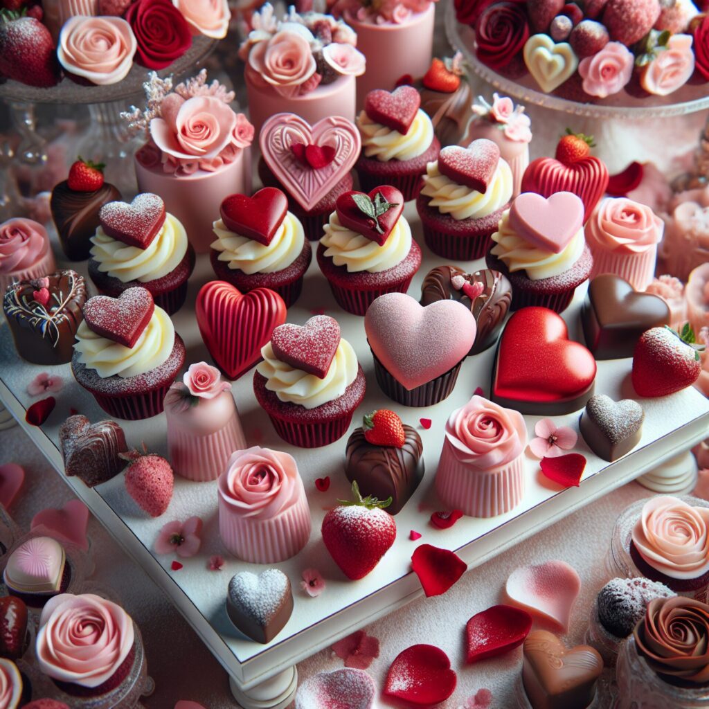 Dessert,That,Show,The,Symbol,Of,Love,For,Valentine.