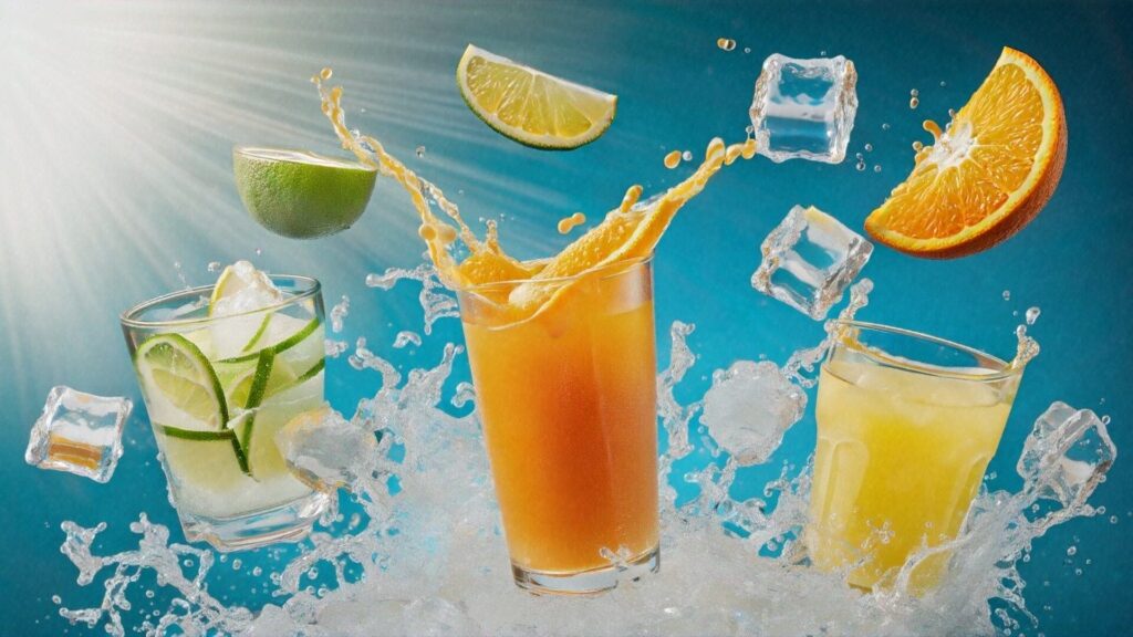 Water,Action,Photo,Of,Close,Up,Of,Orange,And,Lime