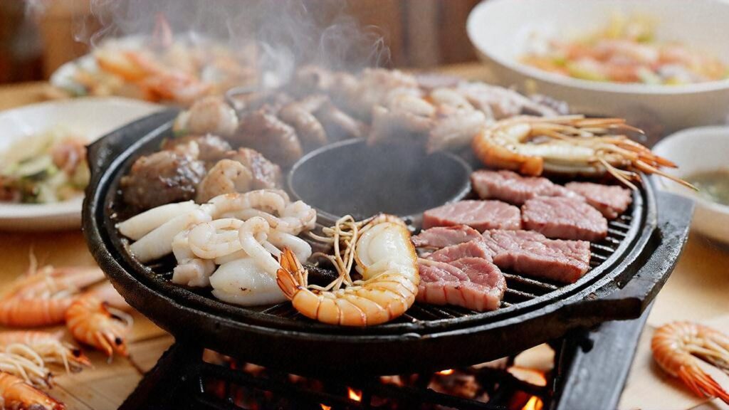 Grilled,Beef,And,Pork,Pan,(a,Pan,With,A,Mound