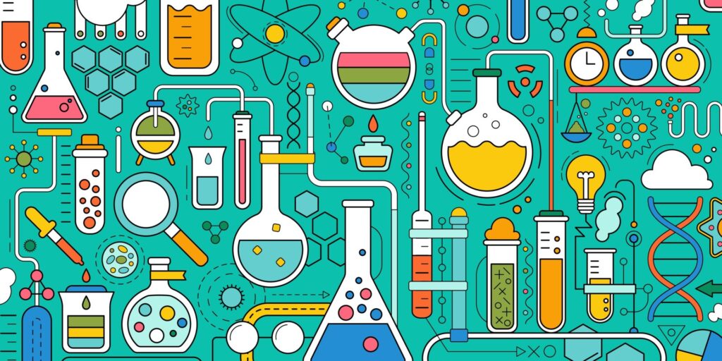 Science,Laboratory,,School,Chemistry,Background,With,Abstract,Geometric,Background.,Medical,