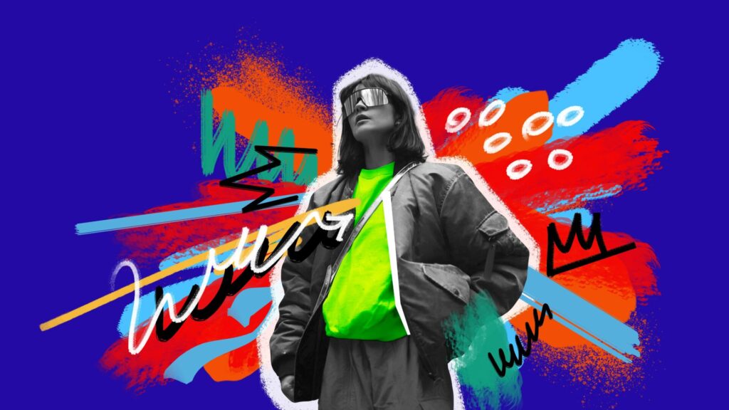 Young,Woman,Showing,Style,In,Vibrant,And,Colorful,Streetwear,Outfit