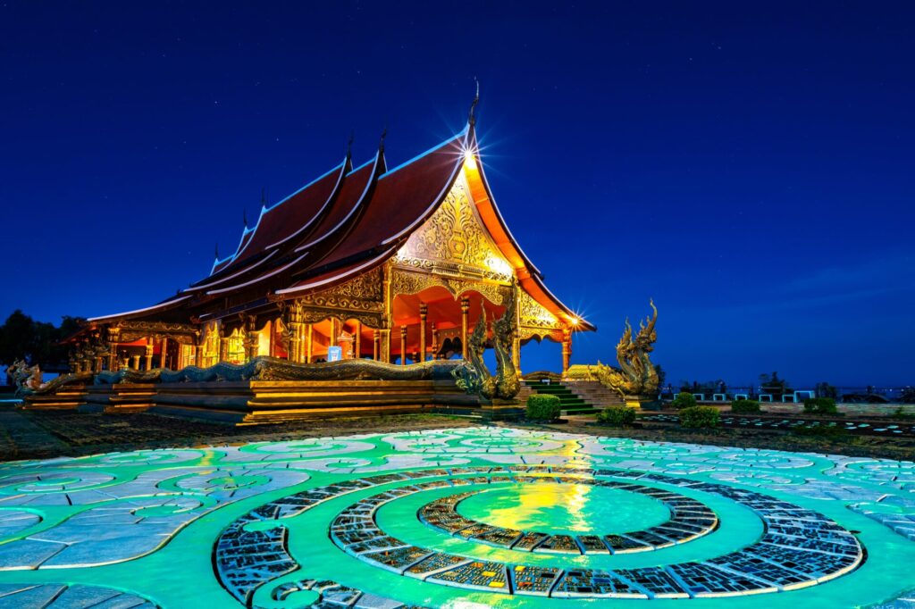 Beautiful,Temple,Sirindhorn,Wararam,Phuproud,In,Ubon,Ratchathani,Province,At