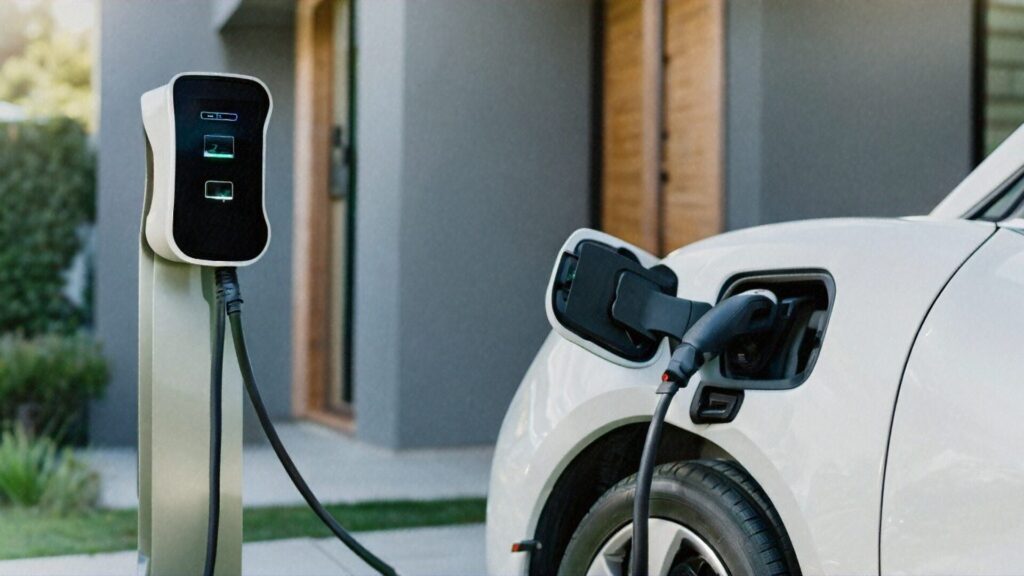 Home,Ev,Charging,Station,And,Ev,Car